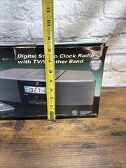 Vintage Zenith Digital Stereo Clock Radio Z213B W/ Box & Receipt Weather