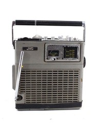 Vintage JVC Radio protable TV Model 3050 w/ Power Adapter Screen Comes On Static