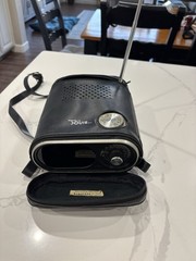 Vintage Binoc Portable TV /Radio Combo By Sears (Not Tested No Cords) & Case
