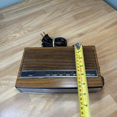 VTG General Electric GE Alarm Clock AM/FM Radio 7-4625C Wood Grain WORKS (Read)