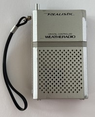 Realistic Weatheradio Alert Weather Radio Model 12-161 Works Silver Vintage