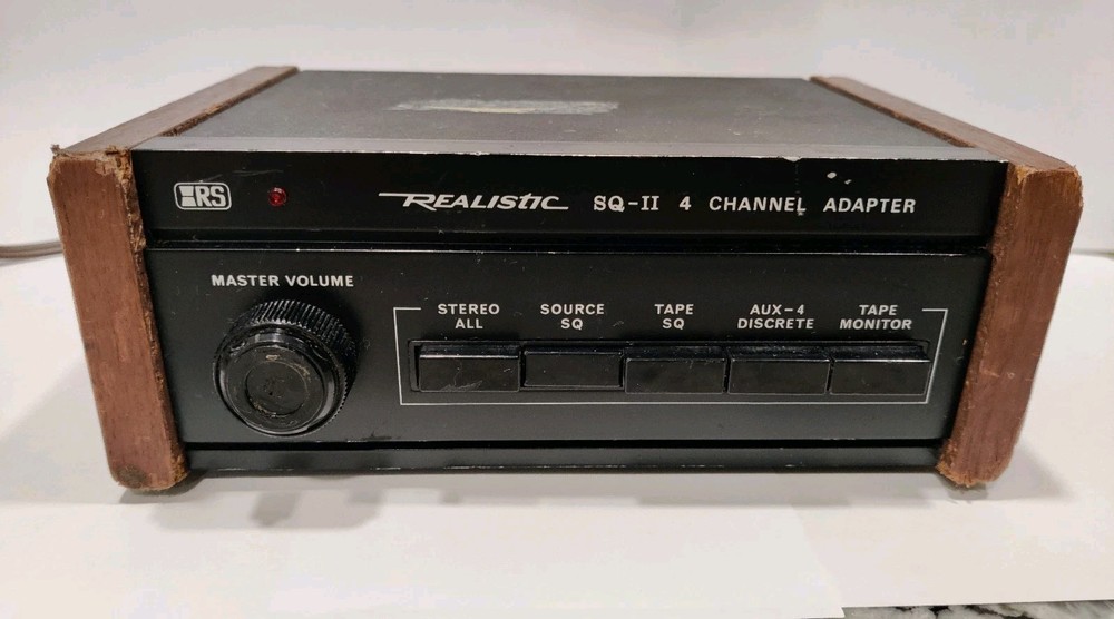 Realistic SQ-II 4 Channel Adapter Real Wood 120v 60hz 5W 31-4001 Radioshack Work