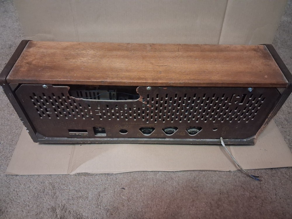 Vintage Radio Philips Table Top Stereo Hi Fi #B4X23A /54~ Holland – Please Read