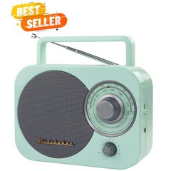 Retro-Inspired Mint Green Portable Radio with AM/FM – Ideal for Nostalgic Music