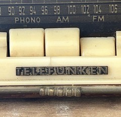 Vintage Telefunken Jubilee Export 1950s Tube Radio AM/FM Works West Germany