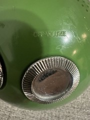Vintage Panasonic Panapet R-70 Green Ball AM Radio 1970s Japan w/ Chain