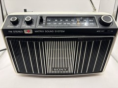 Sony MR-9100W Matrix Sound System FM AM Radio White Tested Works Please Read!