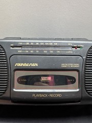 Vintage Soundesign AM/FM Stereo Radio Cassette Recorder Playback & Record Black