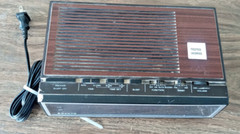 Vintage 1980&rsquo;s SANYO Model RM 5100 Woodgrain AM/FM Clock Radio Working 100%