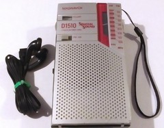 RARE MAGNAVOX D1510 SILVER TONE SPATIAL SOUND AM/FM PORTABLE RADIO