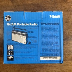 GE FM/AM Personal Portable Radio with Two-Way Power 7-2660 Headset Capable