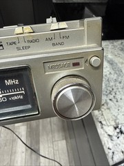 General Electric (GE) model 7-4975 C clock radio w/ Alarm, and Tape Player VTG