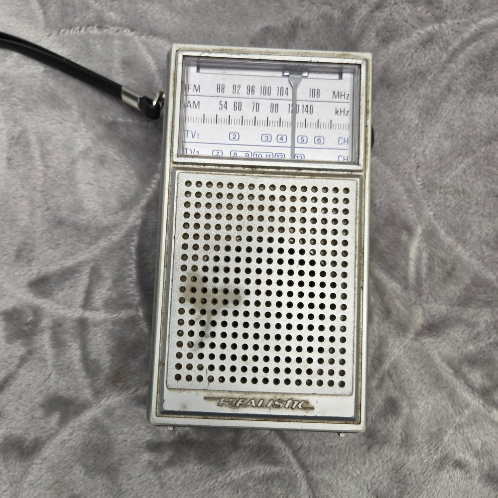 Vintage Realistic RadioShack 12-613 AM FM TV1 TV2 Portable Pocket Radio Parts