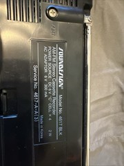 1980s Color Tunes Sound Design Black 4617 Radio Cassette Boombox