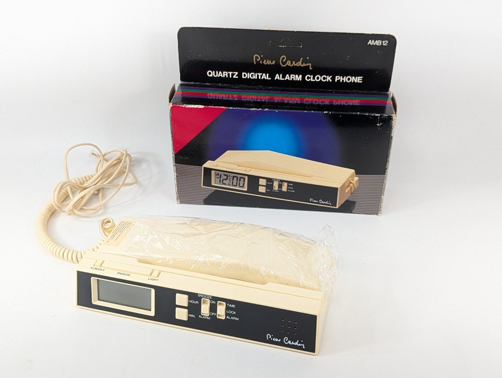 Vintage Pierre Cardin Telephone Clock Radio 50028 – New Old Stock