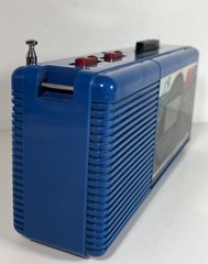 Vintage 1980s Soundesign Color Tunes Radio Cassette Player 4603VBL Blue Boom Box