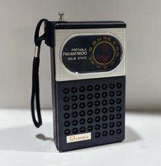 Vintage Candle Portable AM FM Solid State Radio Japan Retro 1970s 1980s Works