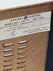 G.E. Vintage Portable Radio Solid State AM/FM Model