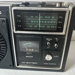 Vintage Panasonic RF-1080 AM/FM PSB 3-Band Portable Radio Black TESTED
