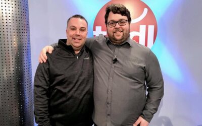 Pascal Thibeault et François Fortin dans les studios de TVDL