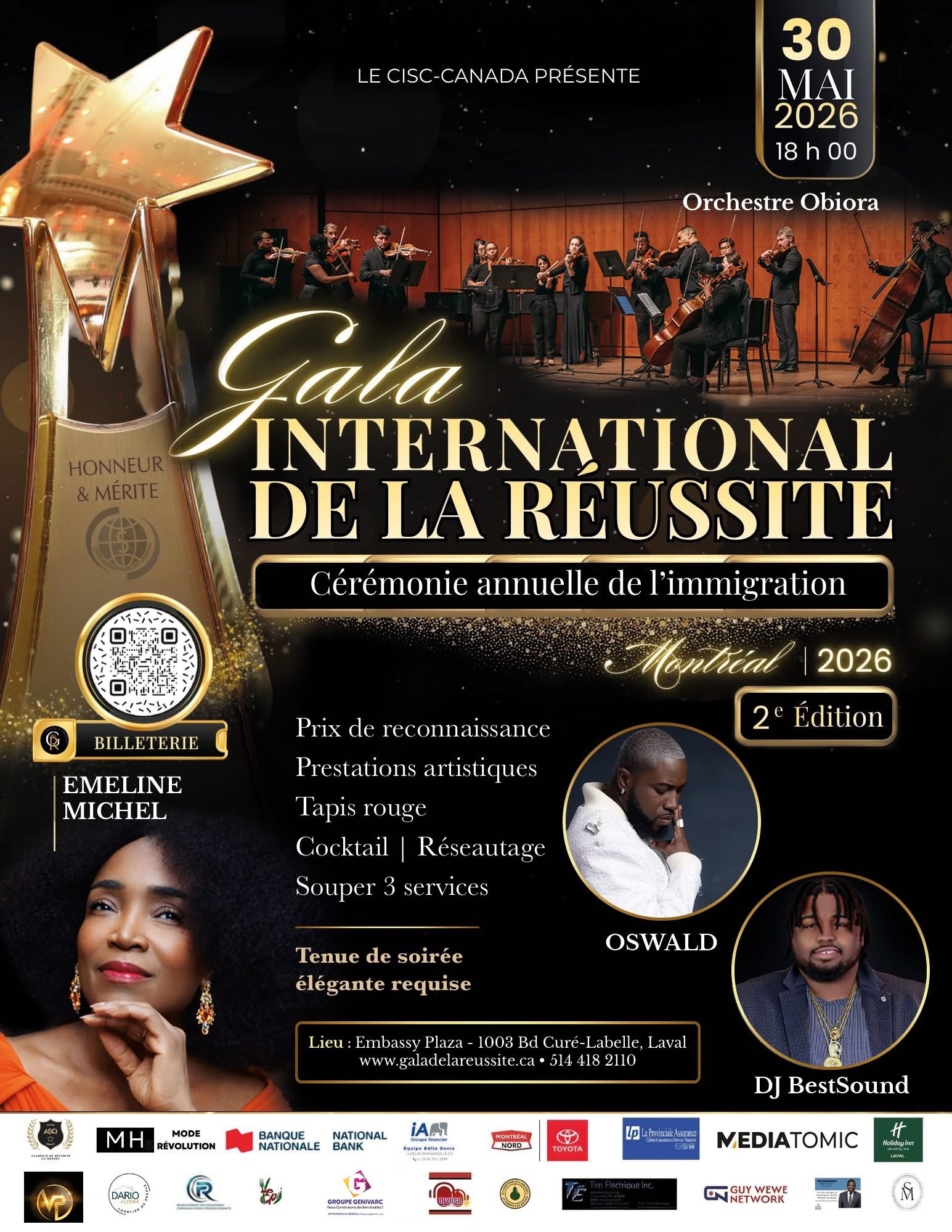 GALA INTERNATIONAL DE LA RÉUSSITE LE 30 MAI 2026