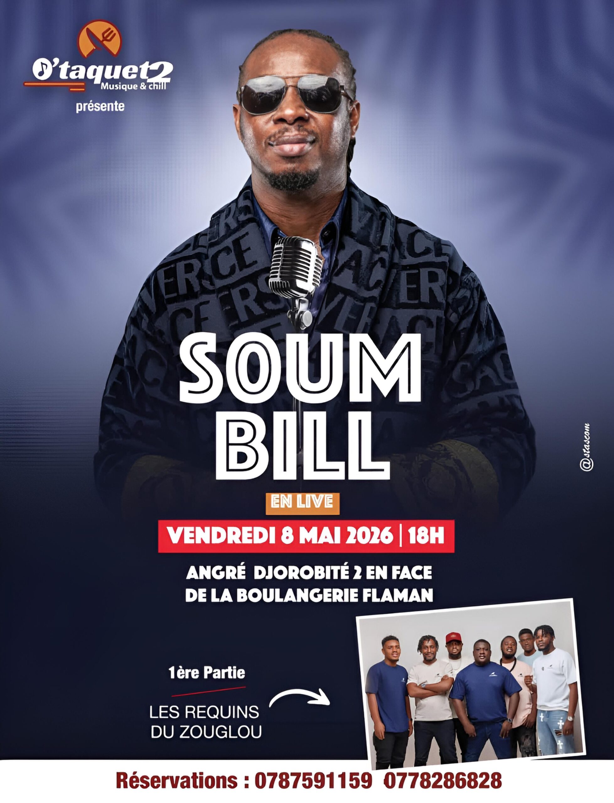 SOUM BILL EN LIVE LE VENDREDI 8 MAI 2026