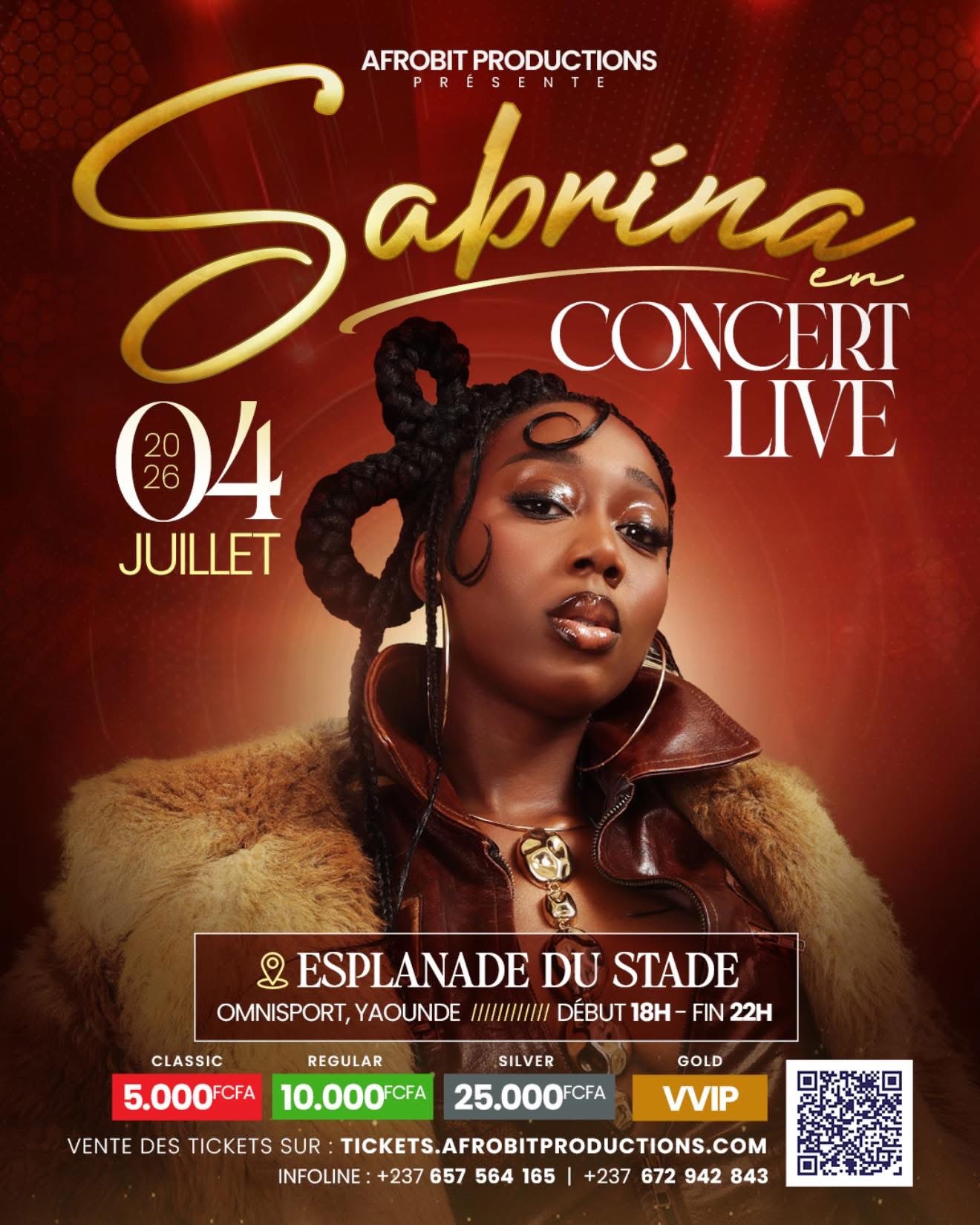 SABRINA EN CONCERT LIVE LE 4 JUILLET 2026